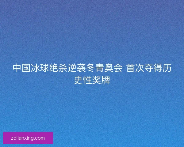 中国冰球绝杀逆袭冬青奥会 首次夺得历史性奖牌