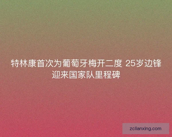 特林康首次为葡萄牙梅开二度 25岁边锋迎来国家队里程碑 特林康首次为葡萄牙梅开二度 25岁边锋迎来国家队里程碑